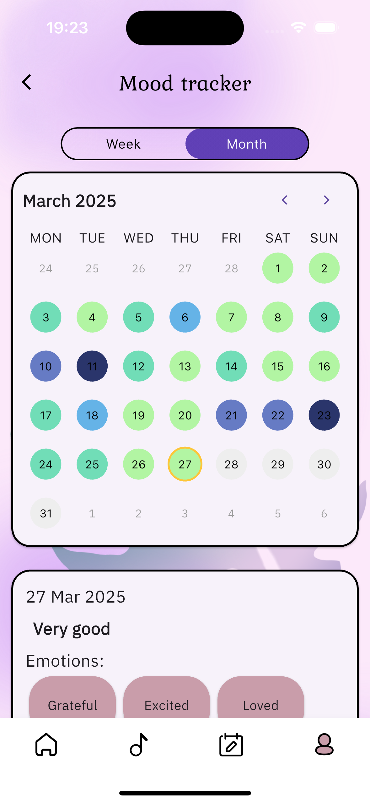 Personal Progress Screenshot